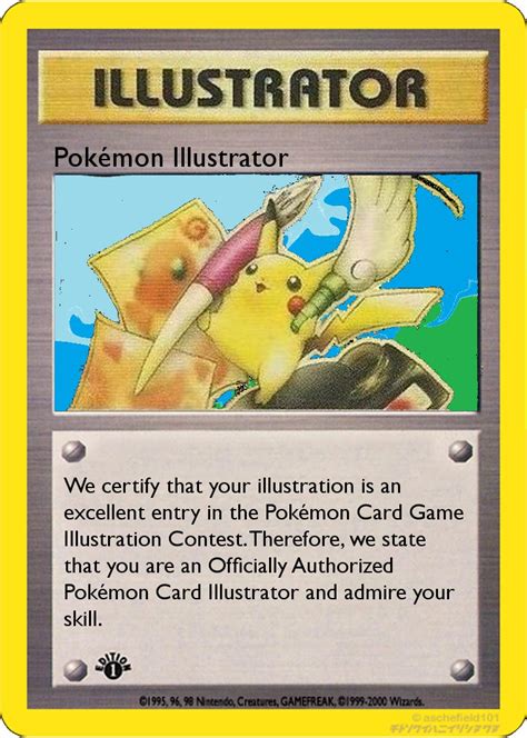 My pokemon card the pokémon card on the left is dynamically updated by filling out the below form : Pikachu Illustrator In English by pikachupokemon123 on DeviantArt