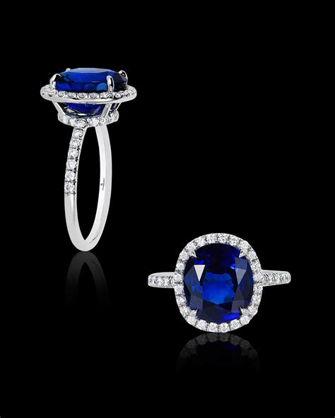 Andreoli Cdc Certified 631 Carat Ceylon Blue Sapphire Diamond Platinum
