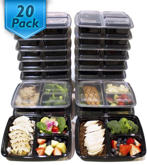 Can be heated in a microwave oven (no holes in the box, you need to open it in the microwave). The Best 3 Compartment Meal Prep Containers • Bento Box ...