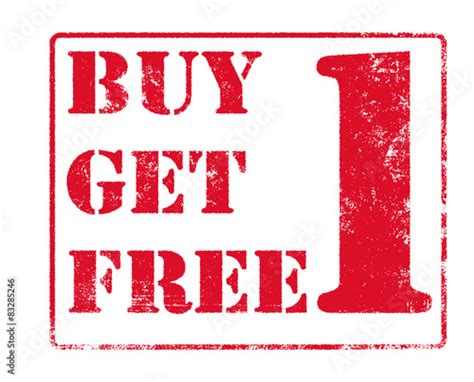 Buy One Get One Free Red Stamp Stock Photo And Royalty Free Images