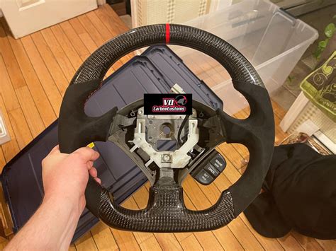 Fits Rsx S2000 Carbon Fiber Steering Wheel Black Alcantara Red