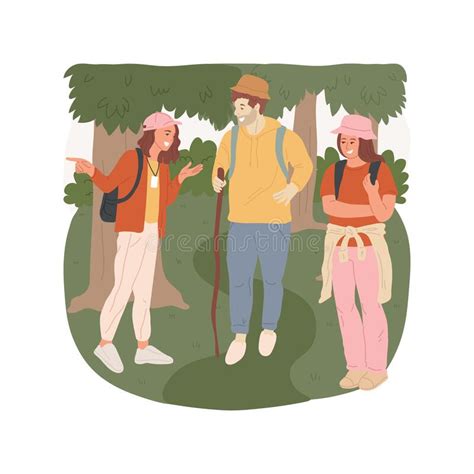 Eco Nature Walk Icon Outline Vector Travel People Stock Vector