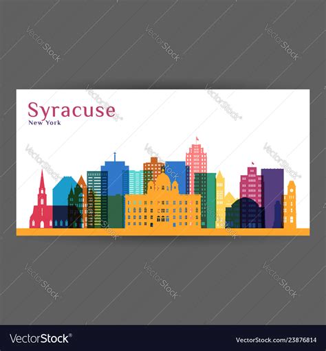 Syracuse City Architecture Silhouette Royalty Free Vector