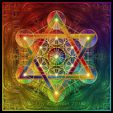 Rainbow Metatrons Cube Sacred Geometry By Lily A Seidel Zenish In