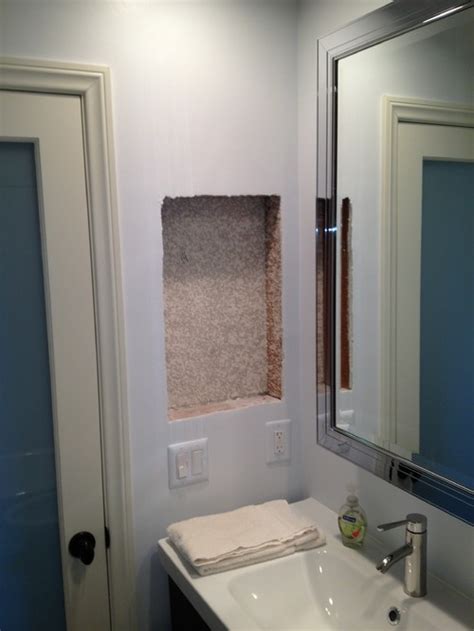 If you plan to install a recessed medicine cabinet, it is important that you know the proper way to install it in order to avoid damaging your bathroom walls and tiles. Alternative idea for medicine cabinet?