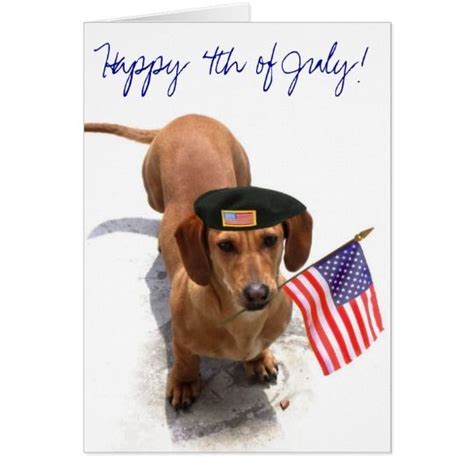 Happy 4th of July #dachshund greeting card | Dachshund, Happy 4 of july