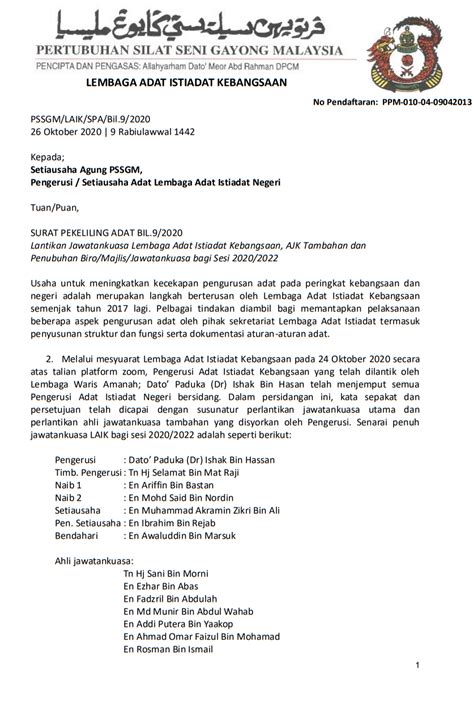 Surat Lantikan Jawatankuasa Lantikan Ketua Kampung Di Johor Kecoh Fmt Beta Berisi Sedekah