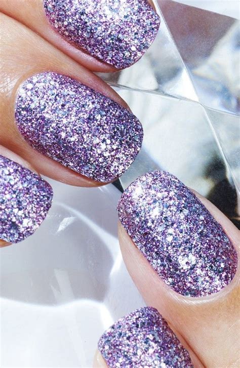 Purple Glitter Nails Glitter Nail Polish Glitter Nails Trendy Nails