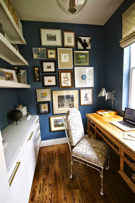 Cool 40 Elegant Blue Office Decor Ideas Home Office Design Small