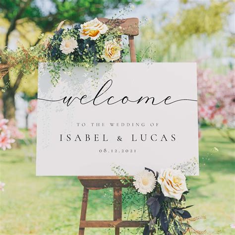 Wedding Welcome Sign Custom Wedding Sign Welcome To Our Wedding Sign