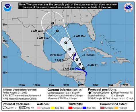 Tropical Storm Laura Marcos Projected Paths As They Move Toward Gulf