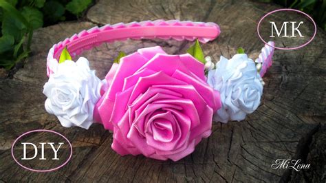 Ободок с Розами МК Diy Roses Headband Diy Floral Headband Youtube