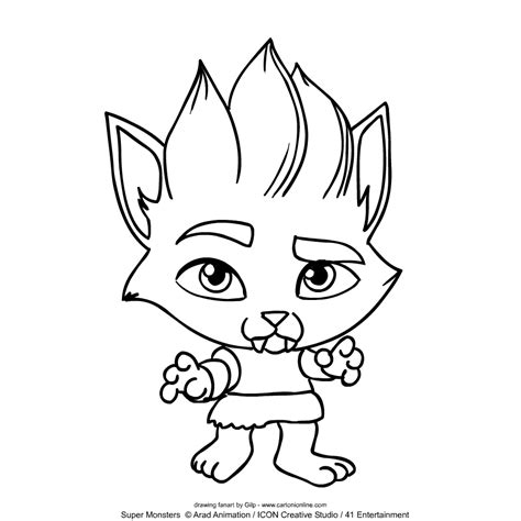 Enjoy colouring lobo howler and other super monsters colouring pages on drakl! Ausmalbilder Lobo Howler von Super Monsters