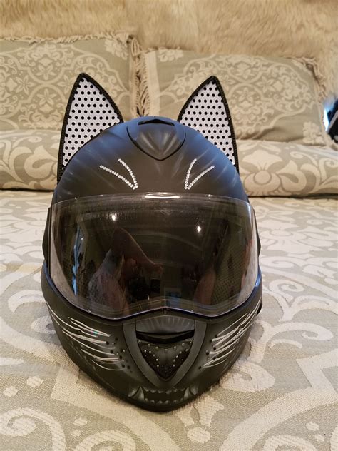Just peel it and stick it. Cat Ear Shark Motorcycle Helmet | Shark motorcycle helmets ...