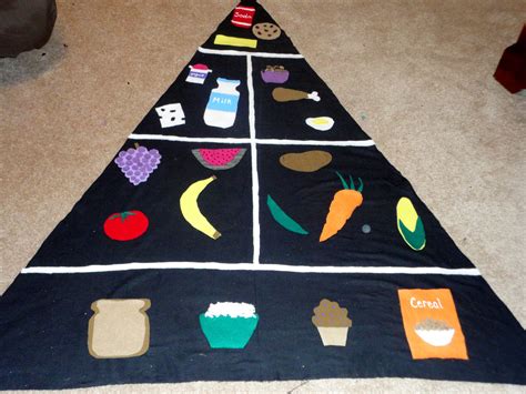 Home Made Felt Food Pyramid To Help Kids Learn The Food Groups And