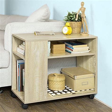 SoBuy® FBT34-N, Side Table End Table Coffee Table Lamp Table with Storage Shelves, 2 Tiers ...