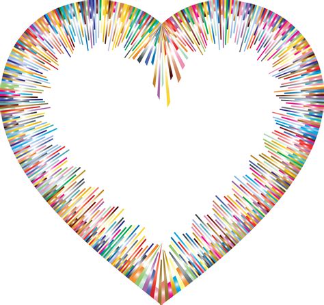 Download Color Spectrum Heart Shape Png Image For Free