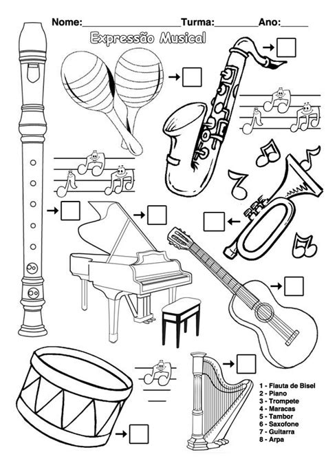 worksheet musical instruments - Google Search | Preschool music, Music ...