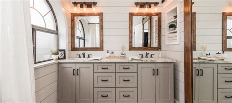 Recently painted our home in crushed ice by sherwin williams. Farmhouse Bathroom Paint Colors - Patrick Franks Blog
