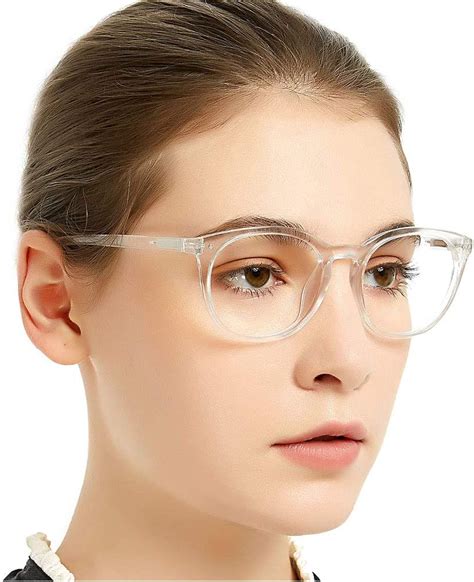 occi chiari womens clear blue light blocking glasses retro round reading glasses 2 0 for women