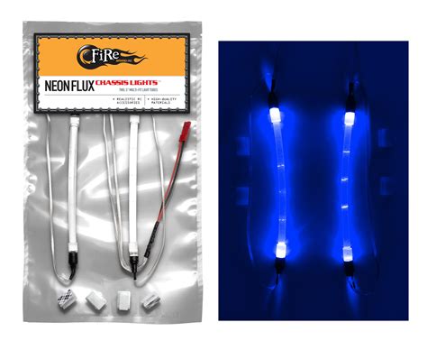 FireBrand RC Neon-Flux Flexible “Neon” 5" Chassis Light Strips, Blue