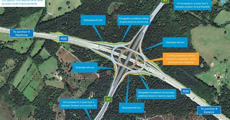 M25 A3 Wisley Interchange Plans Airfield Developer Backs Road