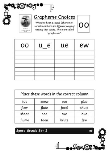 Phonics Read Write Inc Grapheme Selection Worksheets No