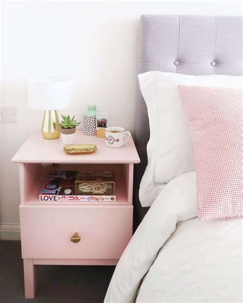 Ikea Tarva Bedside Table Hack Diy Pretty Pastel Pink Pink Nightstands