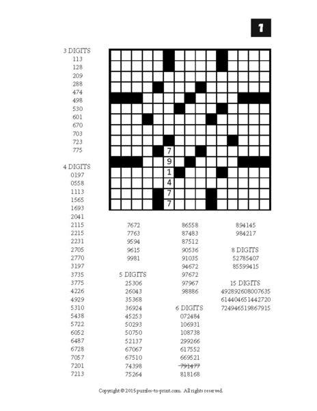 A fill in puzzle is a type of word puzzle that looks similar to a crossword puzzle. Number Fill In Puzzles, Volume 2, PRINTABLE PDF - Puzzles ...