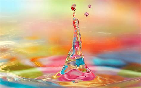 Colorful Water Drop Wallpaper Water Wallpaper Better