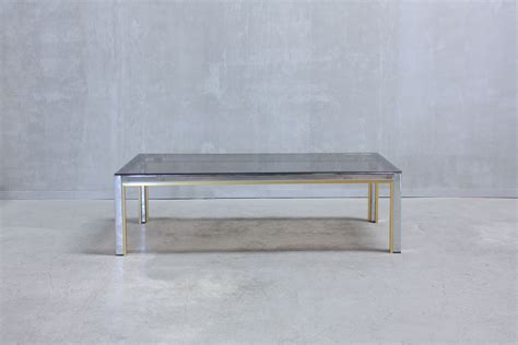 Italian Chrome And Glass Vintage Coffee Table By Renato Zevi 1970s
