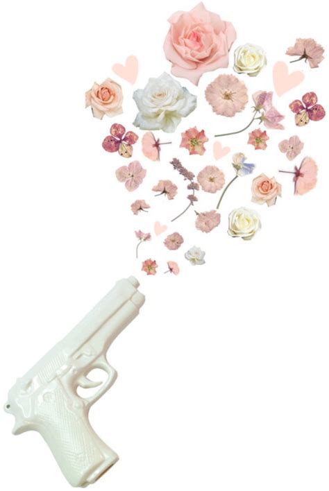 Download Tumblr Aesthetic Flowers Gun White Pink Love Cute Edits Gun
