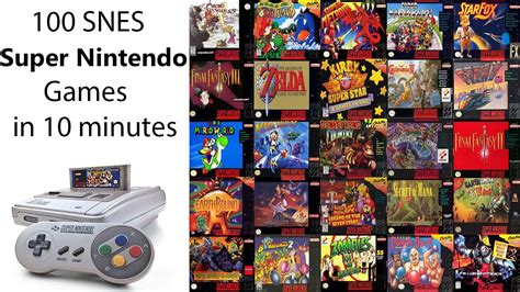 100 SNES Super Nintendo Games in 10 minutes Remind your Childhood - YouTube