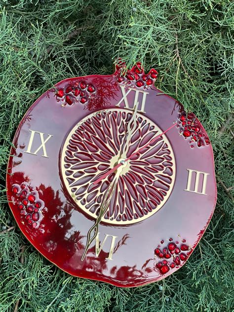 Kitchen Wall Clock Large Resin Wall Clock Modern Resin Wall Etsy