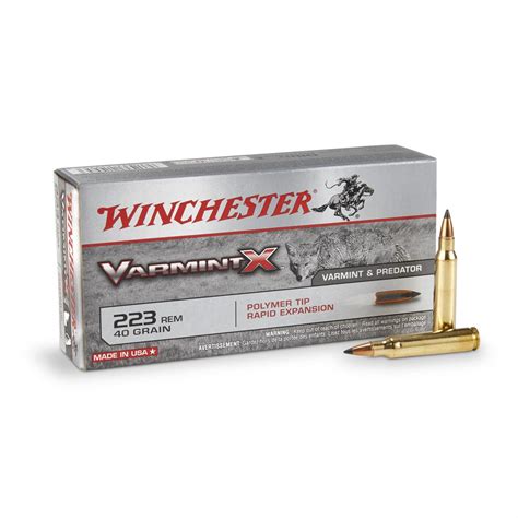 Winchester Varmint X 223 Rem Varmint X Poly Tip 40 Grain 20