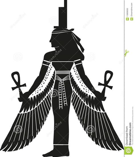 So over the course of egyptian history hundreds of gods and goddesses are worshipped. Egyptian Goddess Isis Silhouette Stock Illustration ...