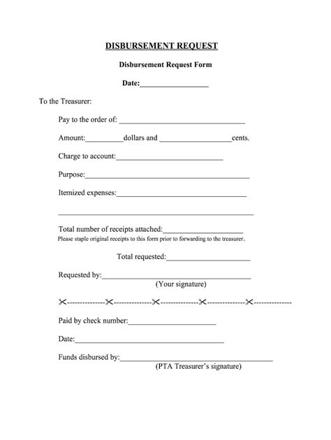 Disbursement Form Sample Fill And Sign Printable Template Online Us