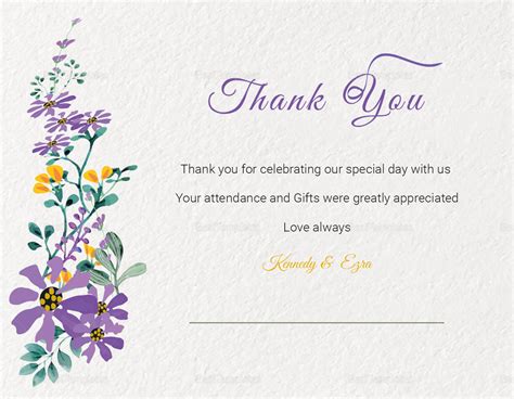 Garden Thank You Card Template In Psd Word Publisher