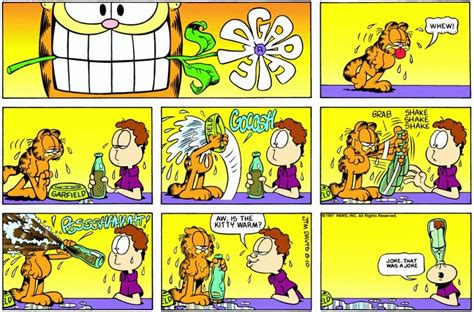 A Comic Strip With Garfield The Cat And Other Cartoon Characters