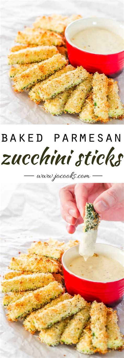 Baked Parmesan Zucchini Sticks Jo Cooks