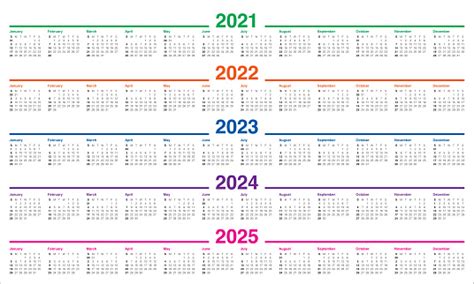 Anno 2021 2022 2023 2024 2025 Modello Di Progettazione Vettoriale