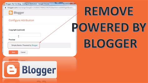 How To Remove Powered By Blogger Footer Attribution From Your Blog YouTube