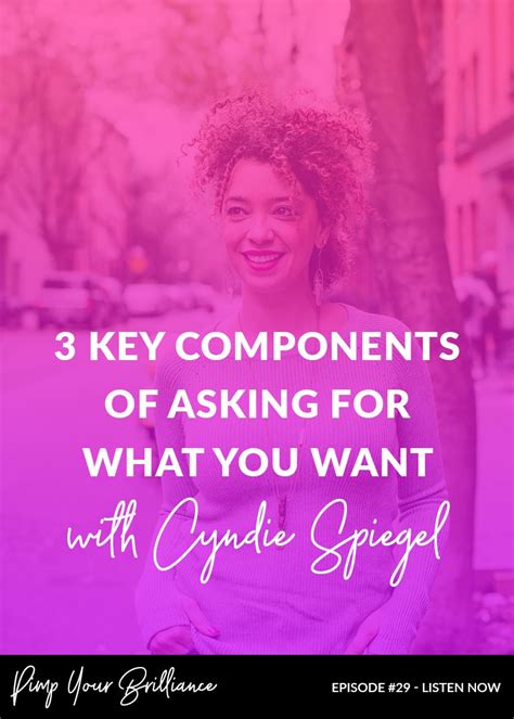 3 Key Components Of Asking For What You Want With Cyndie Spiegel
