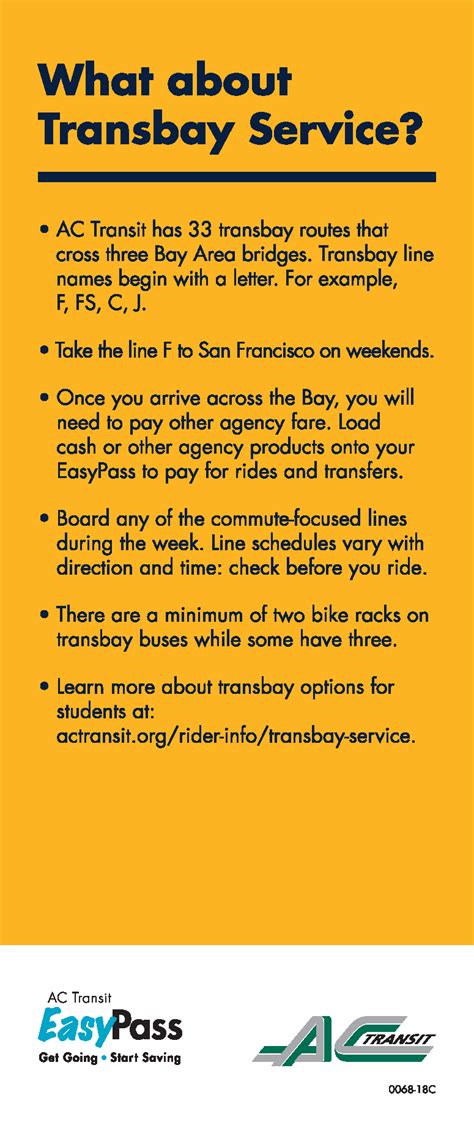 Ac Transit Student Easypass Parking And Transportation
