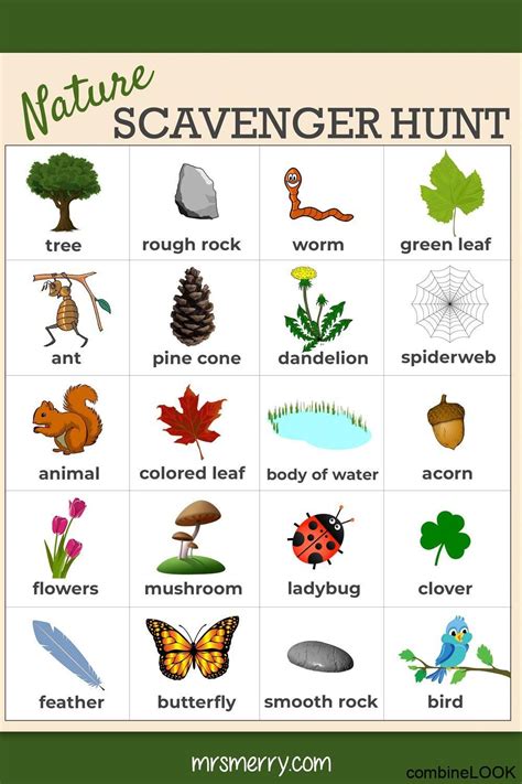 Outdoor Scavenger Hunt Free Printable Outdoor Scavenger Nature