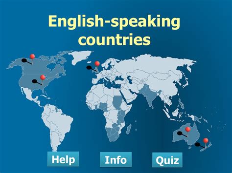Mapa Dos Paises Que Falam Ingles Como Lingua Oficial Edulearn