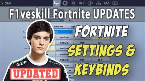 F1veskill Fortnite Settings And Keybinds 2019 Updated Youtube