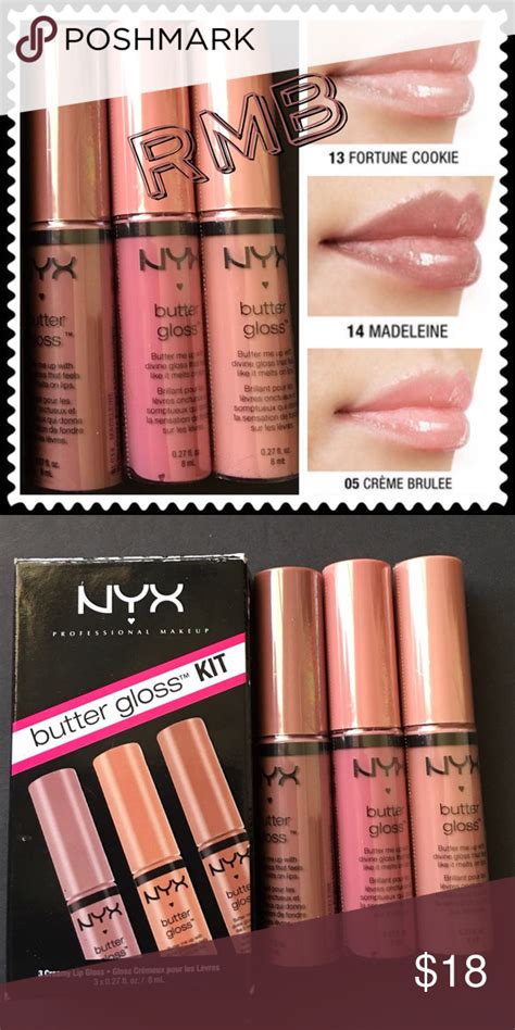Nyx Butter Lip Gloss Trio Set 3 Different Shades Nyx Butter Lip Gloss