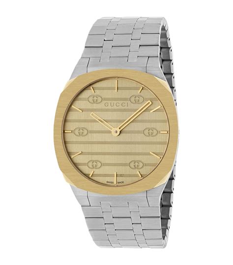 Gucci Gold Plated Steel Gucci 25h Watch 38mm Harrods Uk