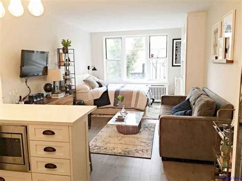 Next, a lovely, large ikat rug anchors the living room. Small Spaces: 4 Renovation Tips for a Small Apartment